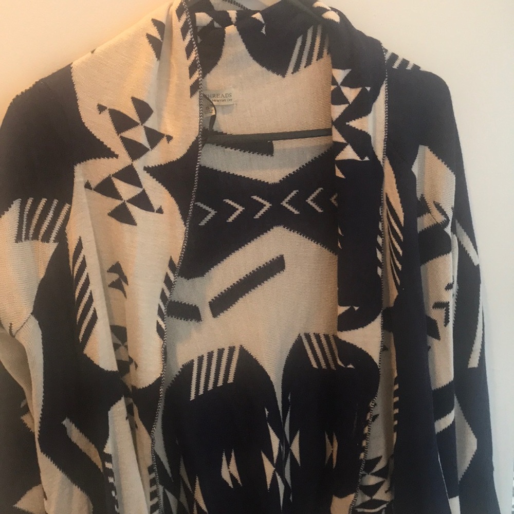 Boutique cardigan with fringe